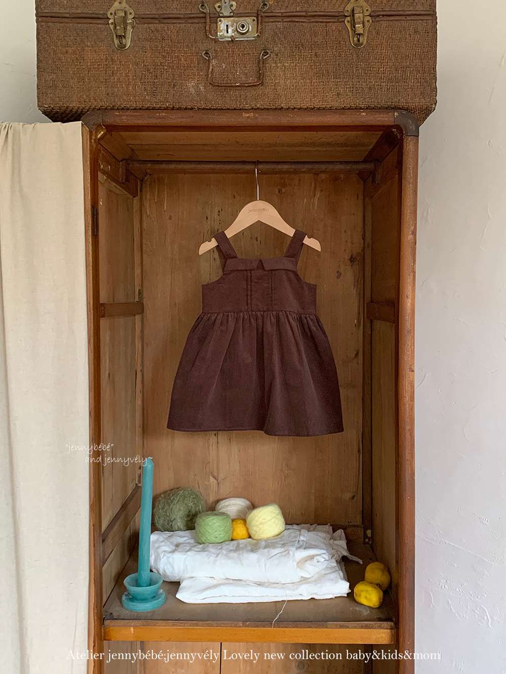 長袖セットアップ ボアベスト/長袖ブラウス/ノースリーブワンピース セットアップ 別売 コーデュロイ 小花柄【mh0011534】