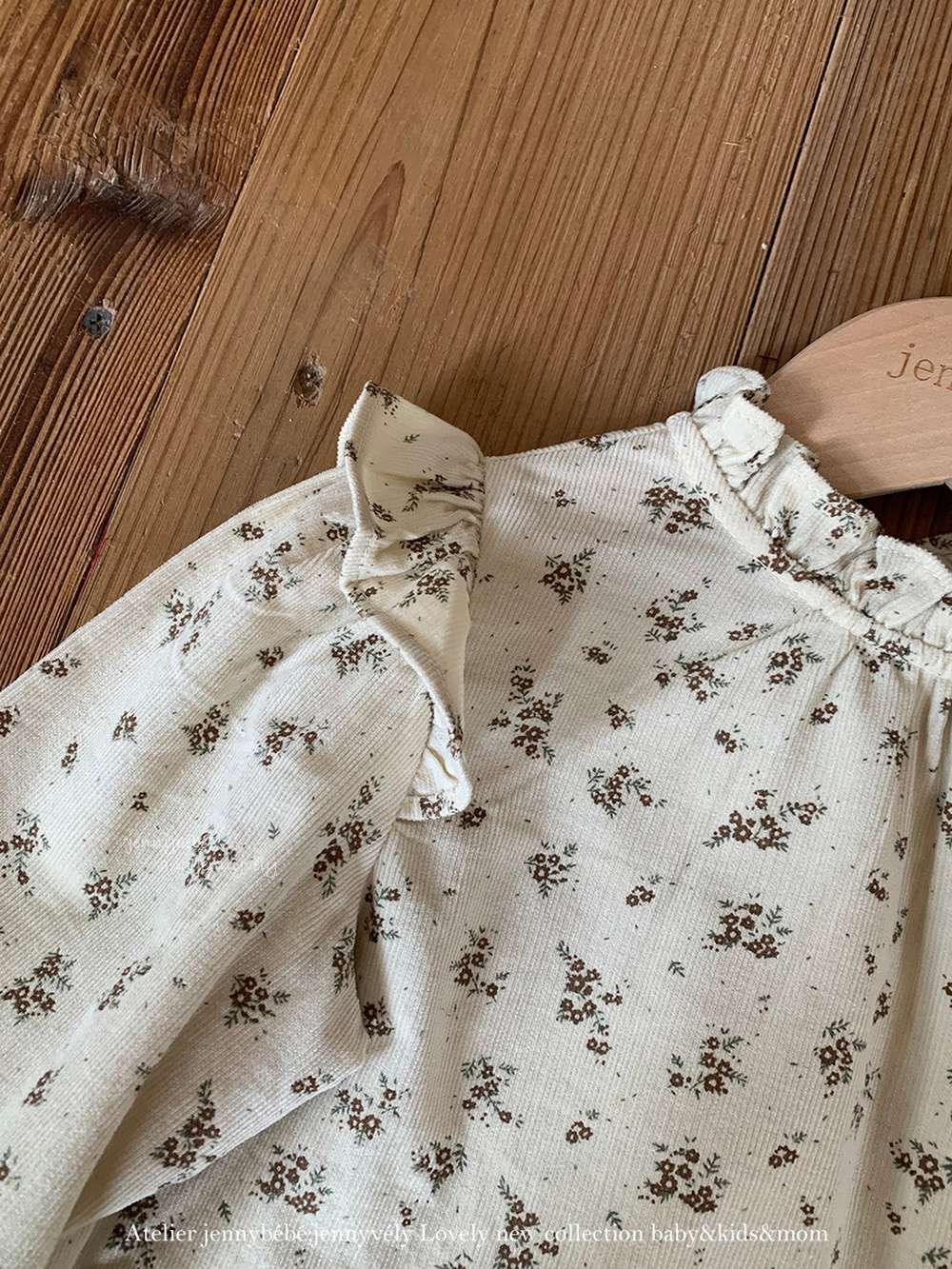 長袖セットアップ ボアベスト/長袖ブラウス/ノースリーブワンピース セットアップ 別売 コーデュロイ 小花柄【mh0011534】