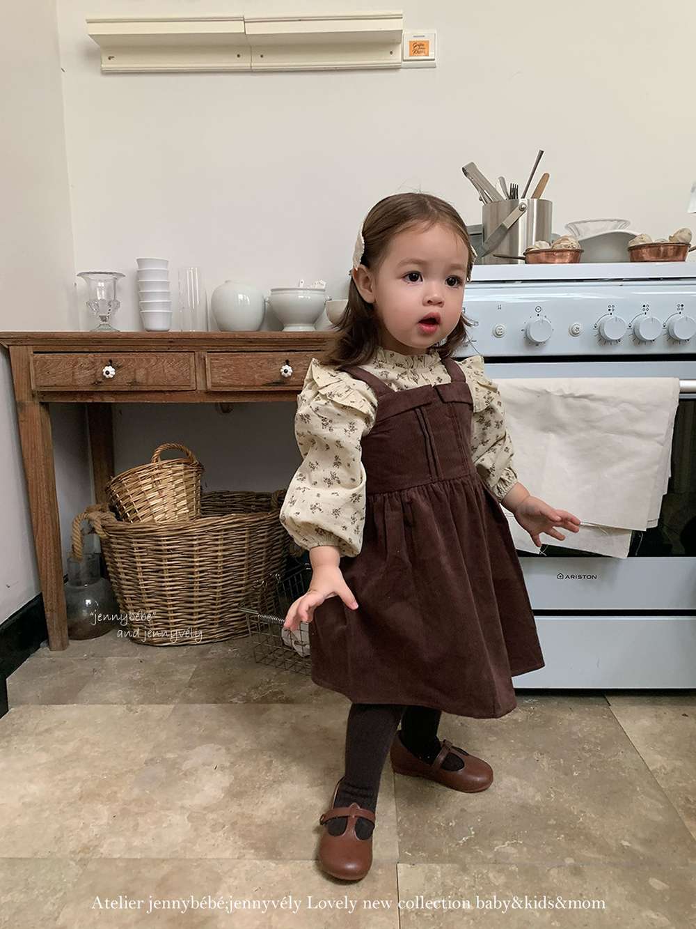 長袖セットアップ ボアベスト/長袖ブラウス/ノースリーブワンピース セットアップ 別売 コーデュロイ 小花柄【mh0011534】