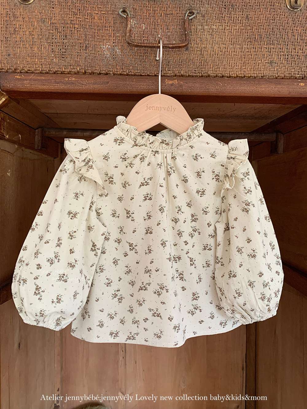 長袖セットアップ ボアベスト/長袖ブラウス/ノースリーブワンピース セットアップ 別売 コーデュロイ 小花柄【mh0011534】