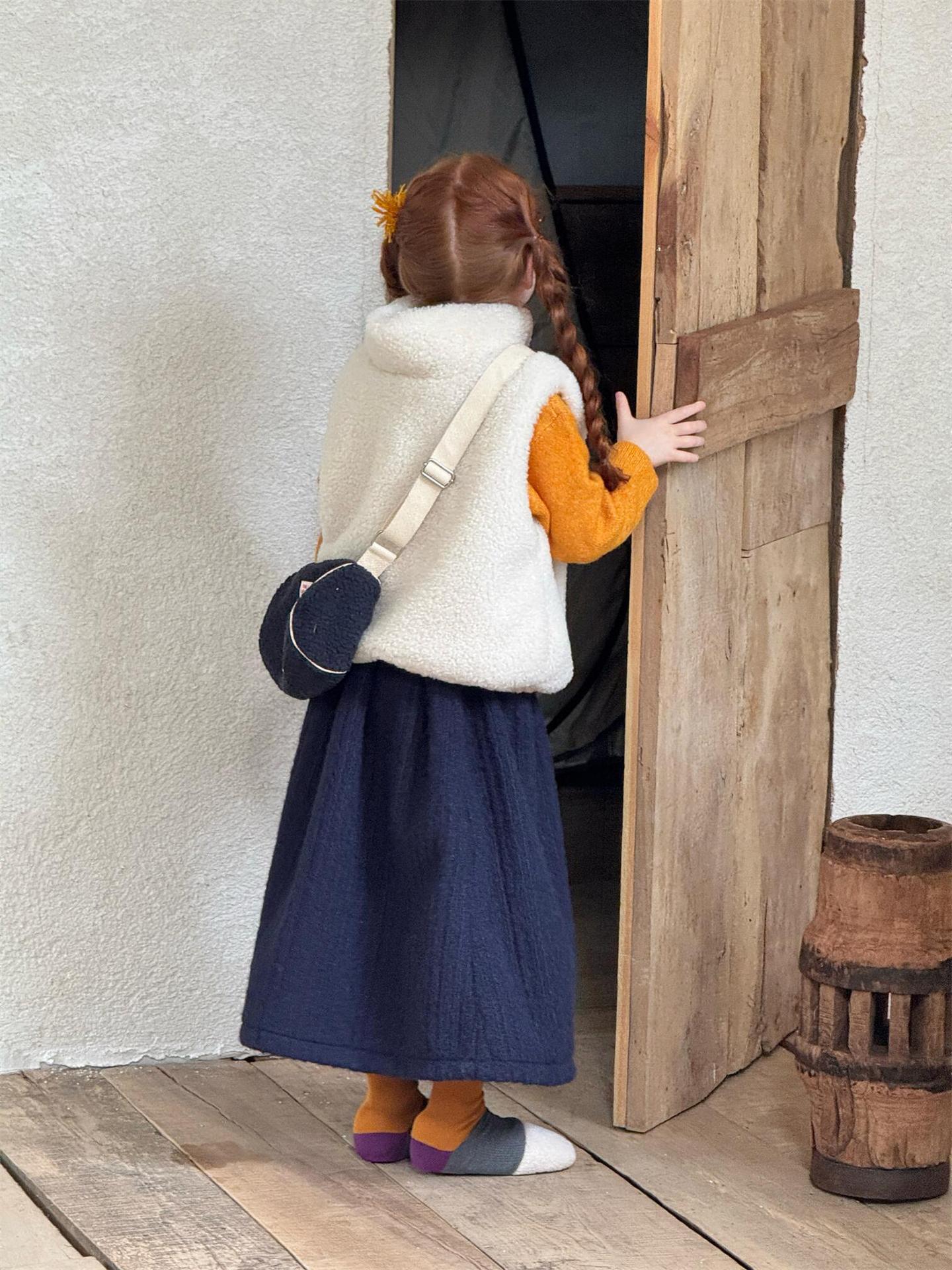 スカート ミモレ丈スカート ウールタッチ 無地 Aライン 大人可愛い カジュアル【mh0011733】