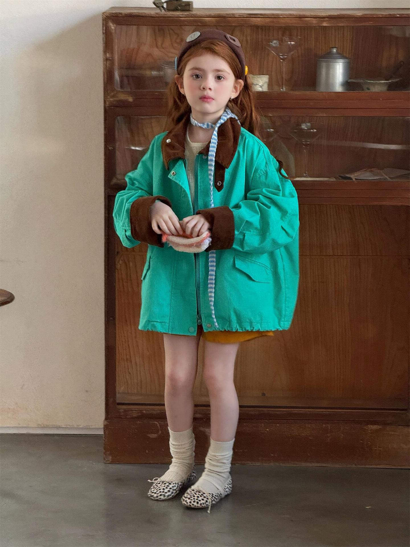 ショートコート・ジャケット・ジャンパー Contrast Color Lapel Casual Jacket バイカラー ラペル カジュアルジャケット【mh0012211】