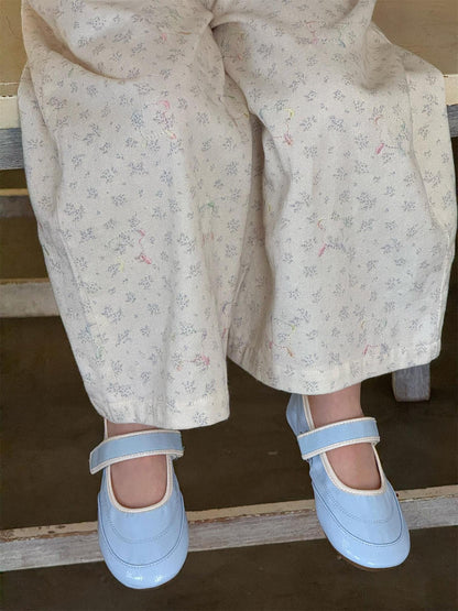サロペットパンツ・サスペンダーパンツ Floral Embroidery Fresh Bib Pants 刺繍 サロペットパンツ【mh0012218】