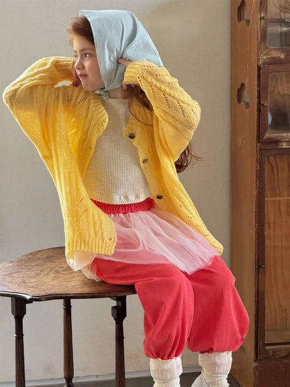 カーディガン・パーカー Hollow Knit Gentle Cardigan 透かし編み カーディガン【mh0012227】