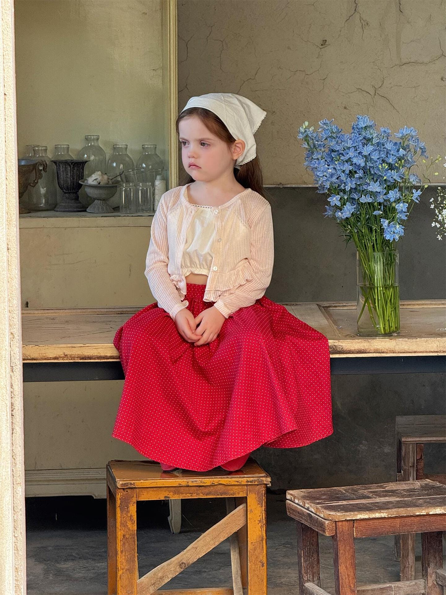 カーディガン・パーカー Light Pink / 90cm 裾フリルサマーニットボレロカーディガン【mh0009863】