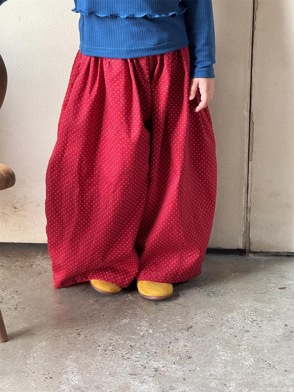 ロングパンツ・スウェットパンツ キッズパンツ 水玉品ドットワイロルーズロングパンツ【mh0009143】