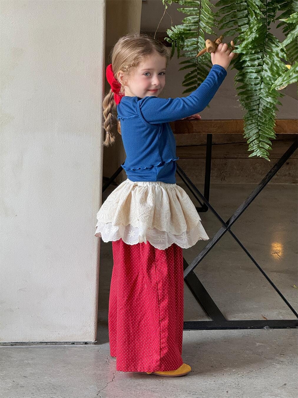 ロングパンツ・スウェットパンツ キッズパンツ 水玉品ドットワイロルーズロングパンツ【mh0009143】