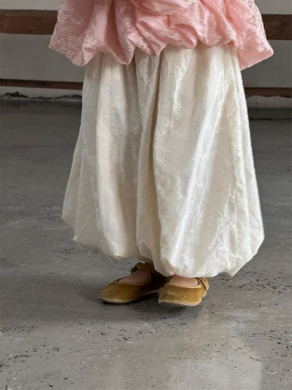 ロングパンツ・スウェットパンツ キッズパンツ レース刺繍ロングルーズバルーンパンツ【mh0009147】