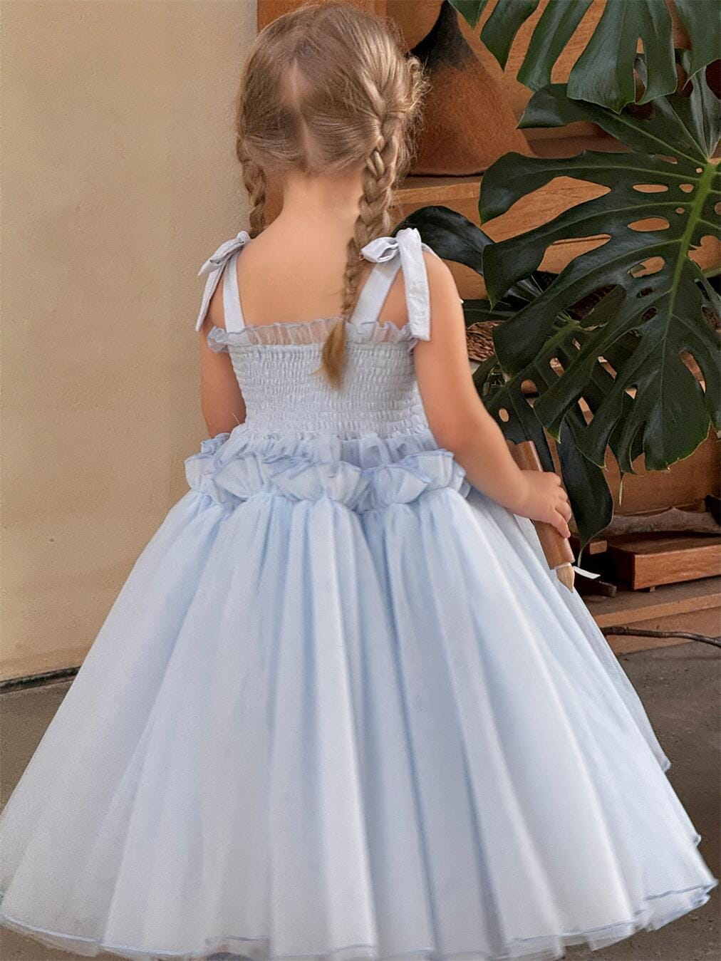 ノースリーブワンピース キッズワンピース シャーリングリボンキャミソールシフォンスカートドレスワンピース【mh0009148】