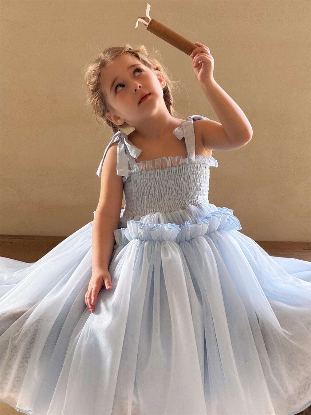 ノースリーブワンピース キッズワンピース シャーリングリボンキャミソールシフォンスカートドレスワンピース【mh0009148】