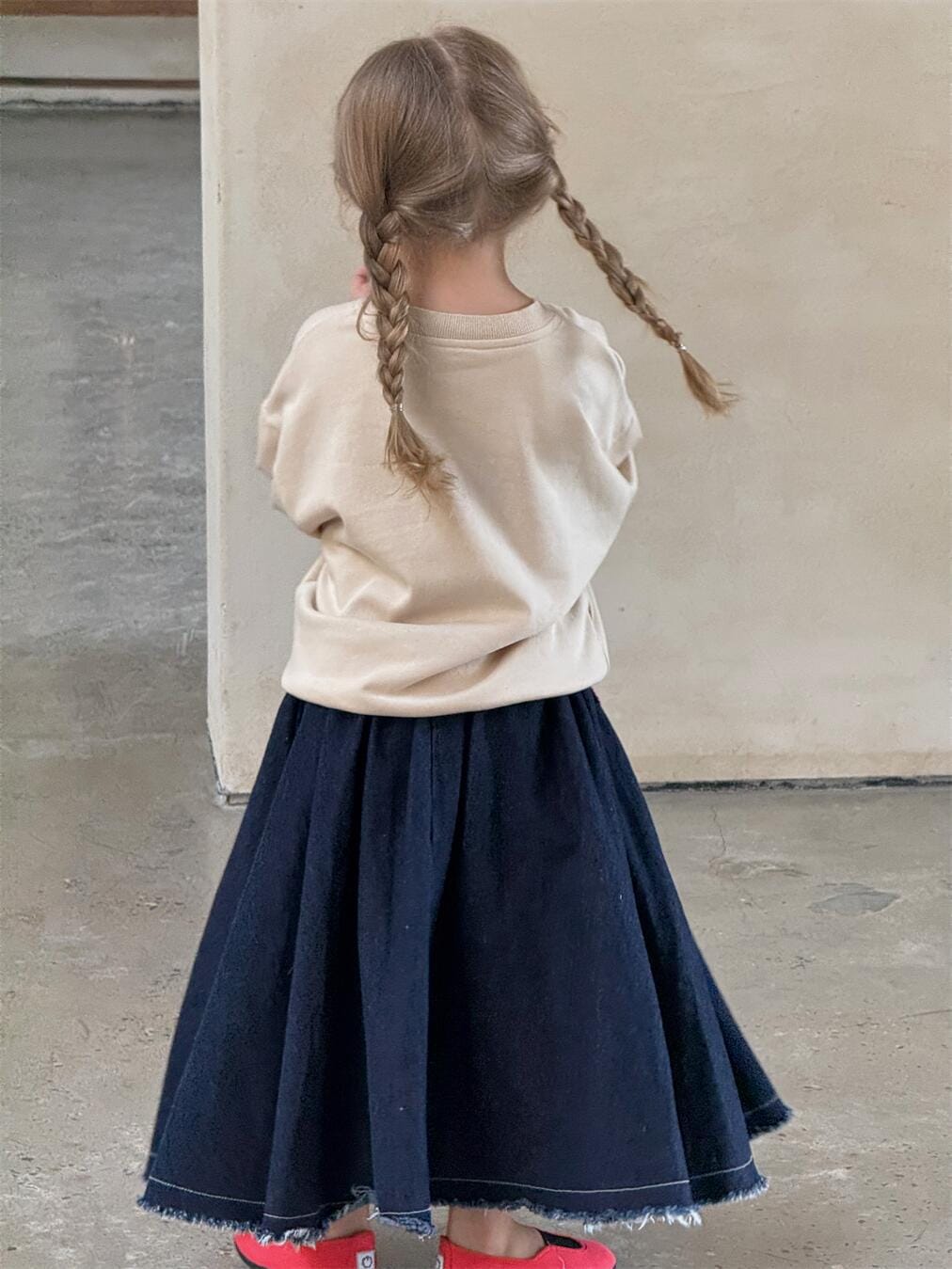 トレーナー・フーディ キッズトップス フリル長袖スウェットシャツ【mh0009151】