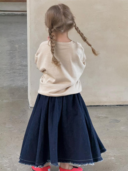 トレーナー・フーディ キッズトップス フリル長袖スウェットシャツ【mh0009151】