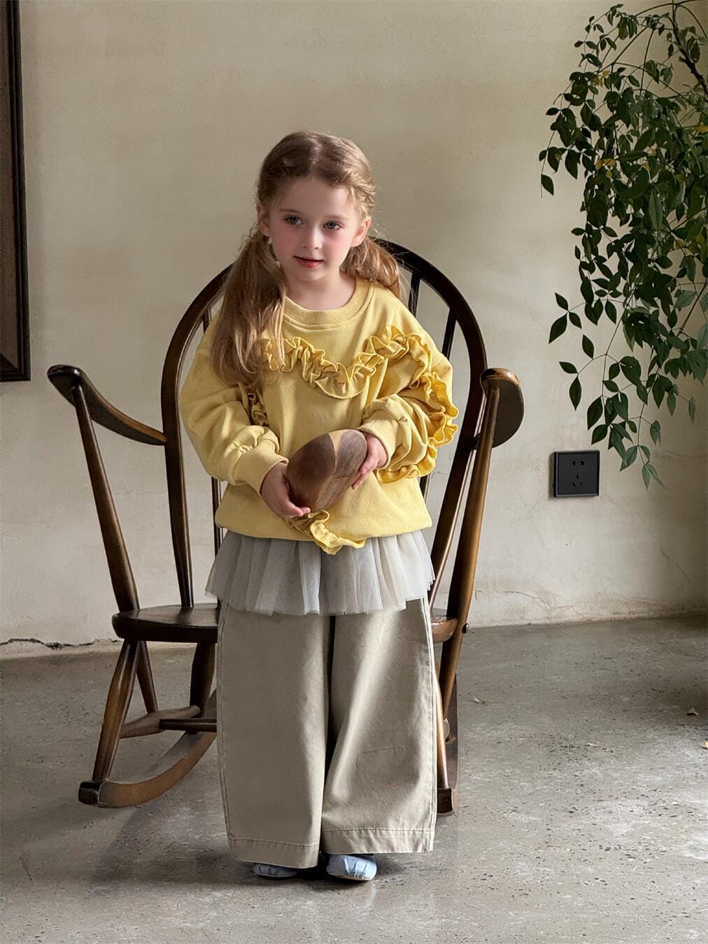 トレーナー・フーディ キッズトップス フリル長袖スウェットシャツ【mh0009151】