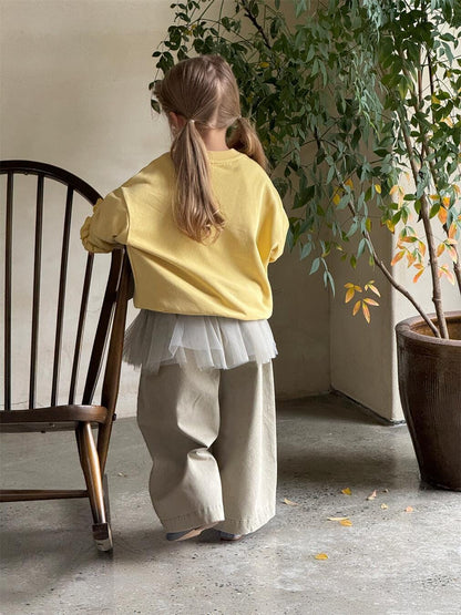 トレーナー・フーディ キッズトップス フリル長袖スウェットシャツ【mh0009151】