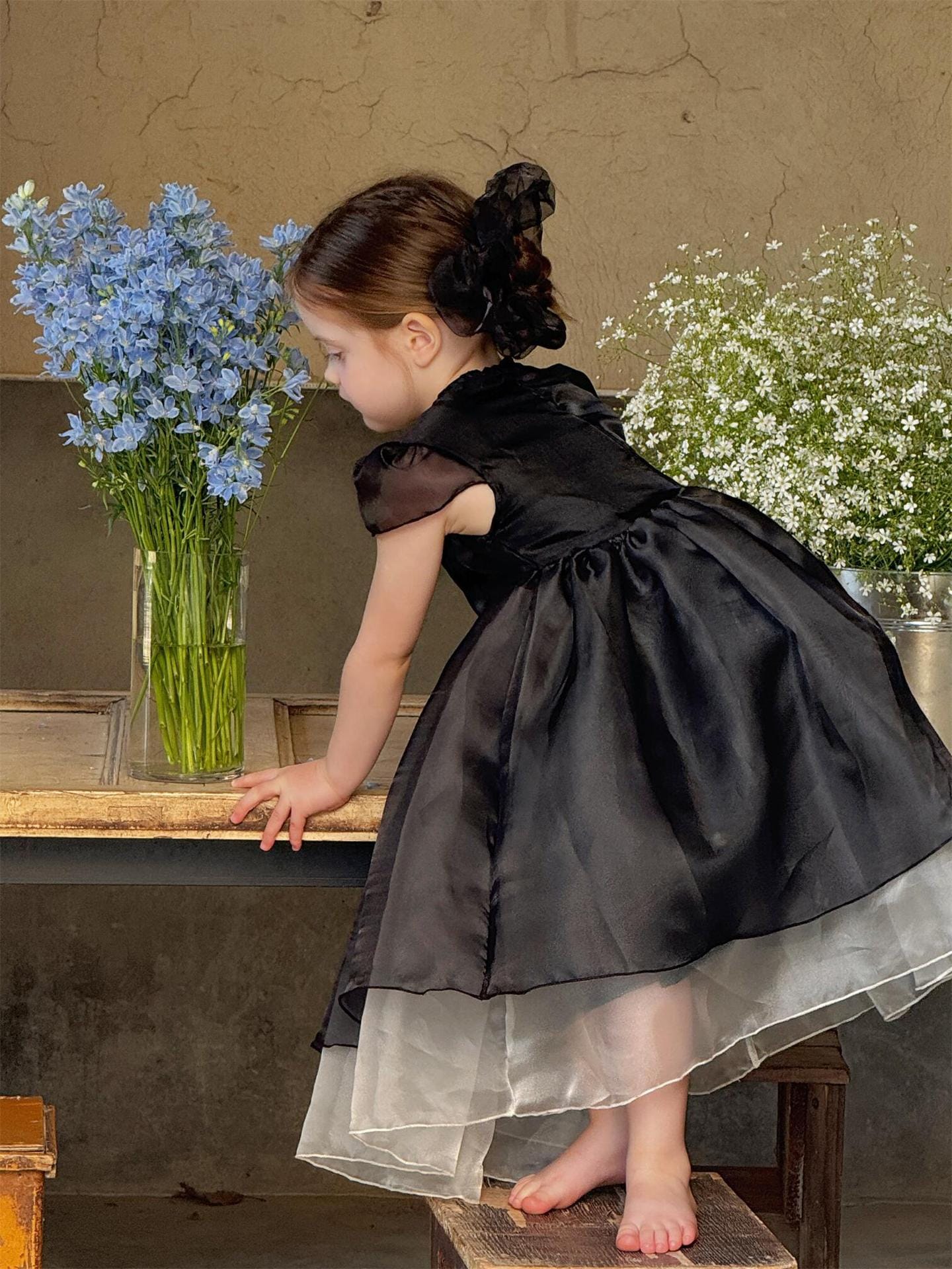 半袖ワンピース メッシュスカート半袖パーティドレスワンピース【mh0009860】