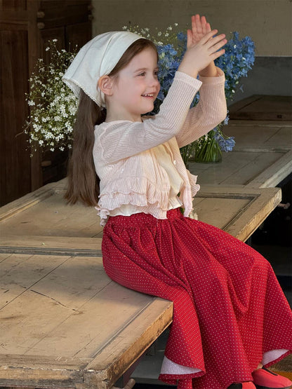 カーディガン・パーカー 裾フリルサマーニットボレロカーディガン【mh0009863】