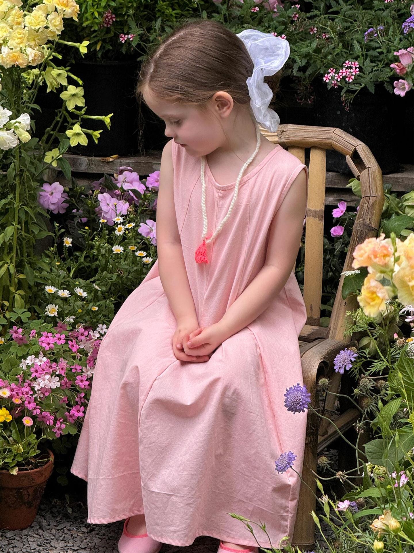 ノースリーブワンピース ノースリーブタックスカートロングワンピース【mh0009866】