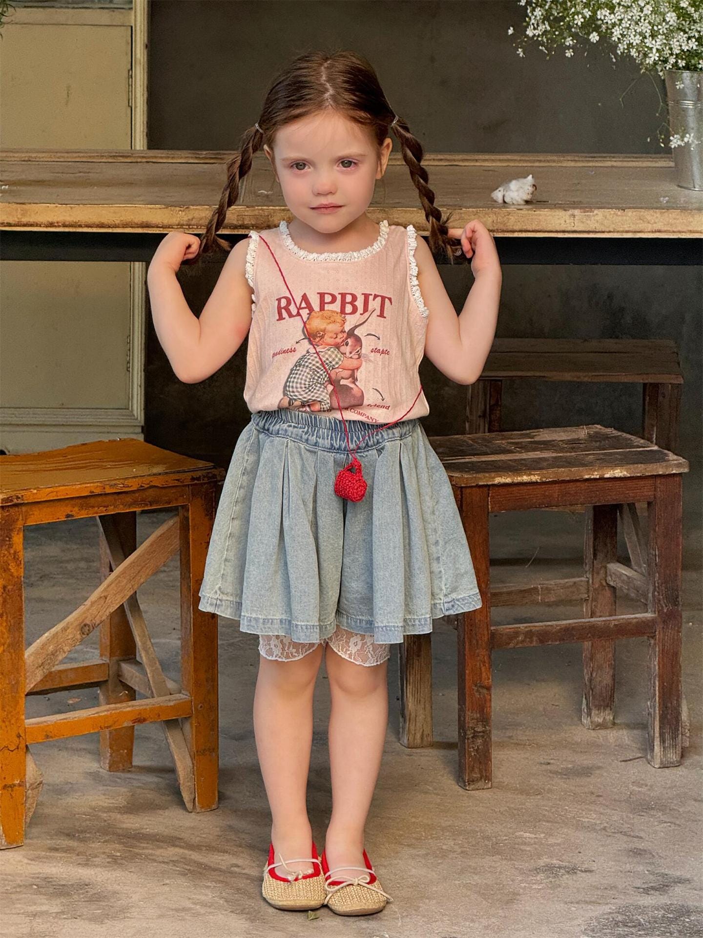 タンクトップ・キャミソール・ノースリーブトップス レースフリルプリントタンクトップ【mh0009868】