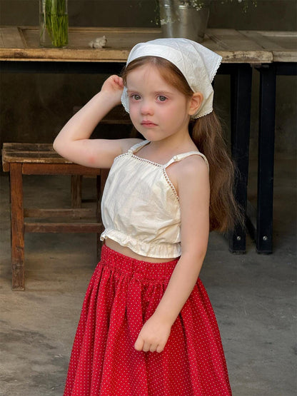 タンクトップ・キャミソール・ノースリーブトップス レースフリルクロップキャミソールトップス【mh0009879】