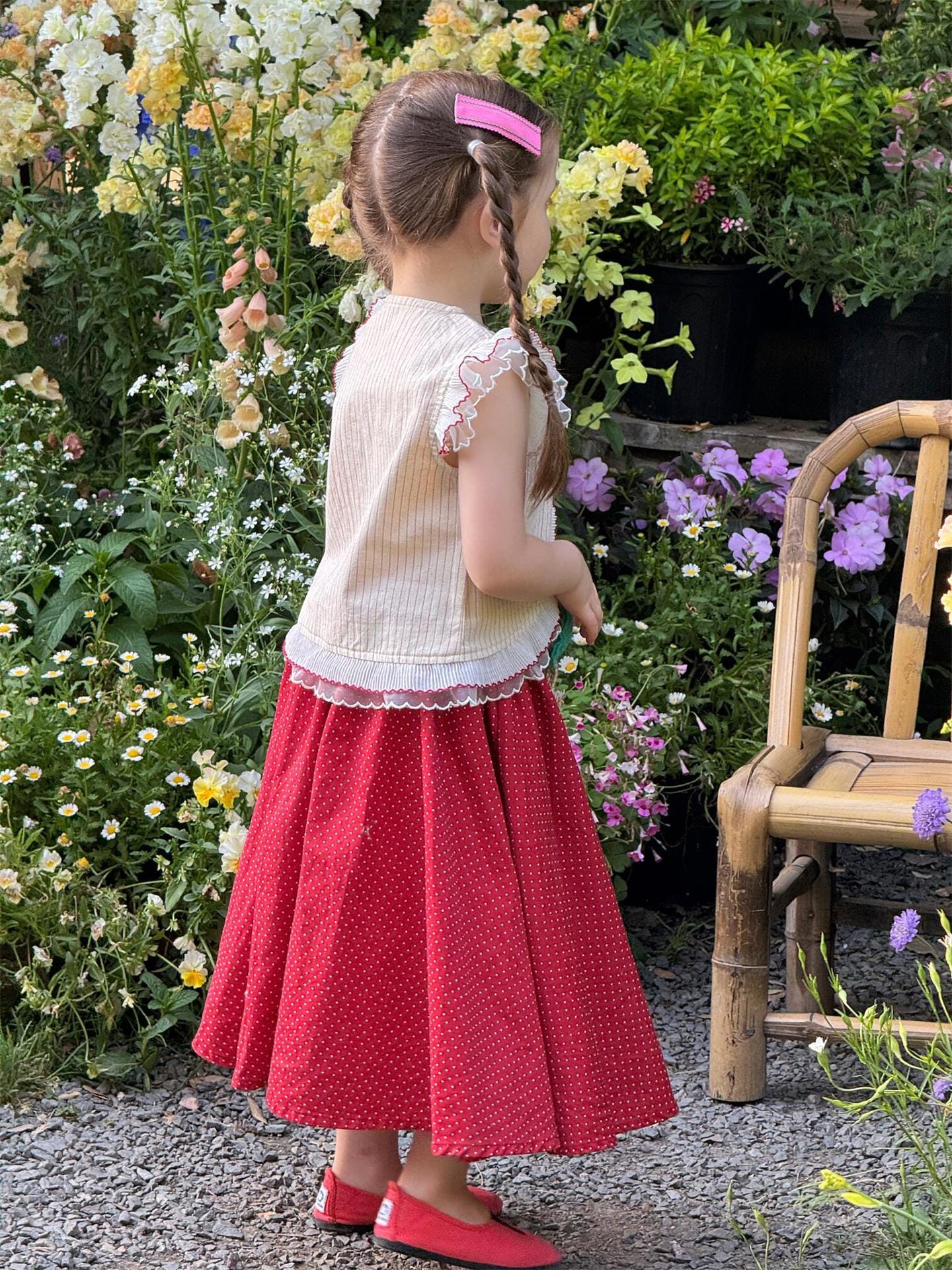 半袖シャツ・ブラウス ストライプフリルバタフライスリーブブラウス【mh0009881】