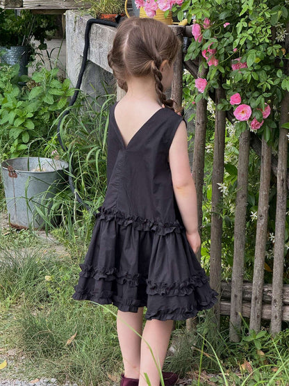 ノースリーブワンピース フリルノースリーブガーリーワンピース【mh0009884】