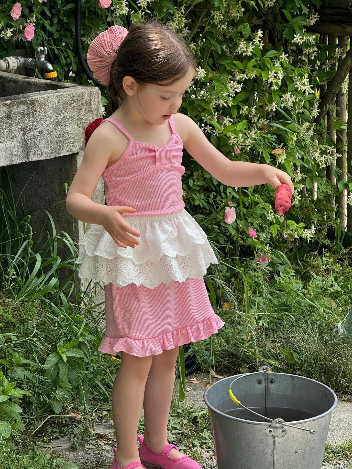 スカート ダブルレースエプロンスカート【mh0009888】