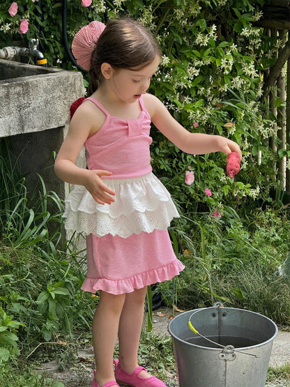 スカート ダブルレースエプロンスカート【mh0009888】