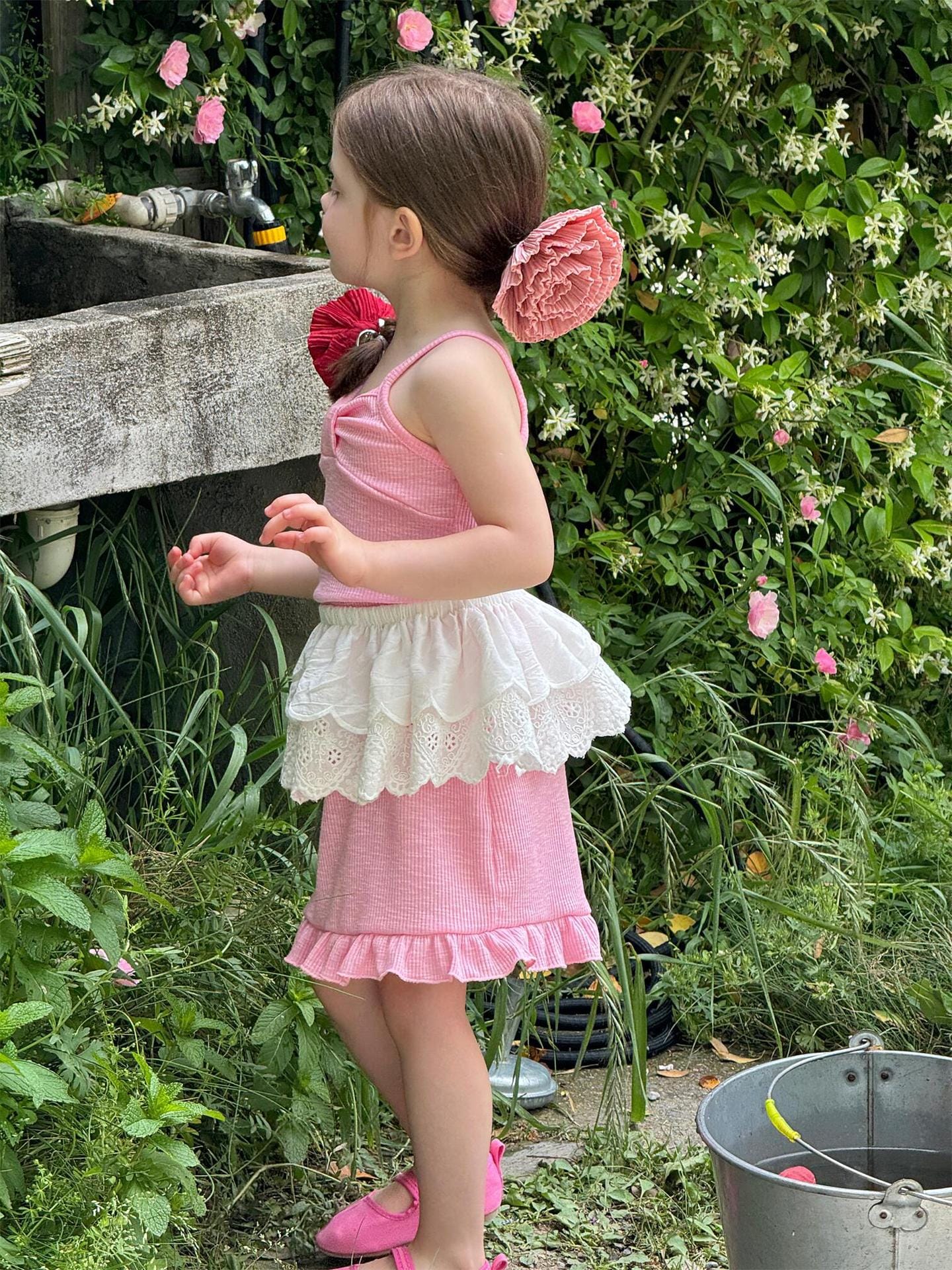 スカート ダブルレースエプロンスカート【mh0009888】