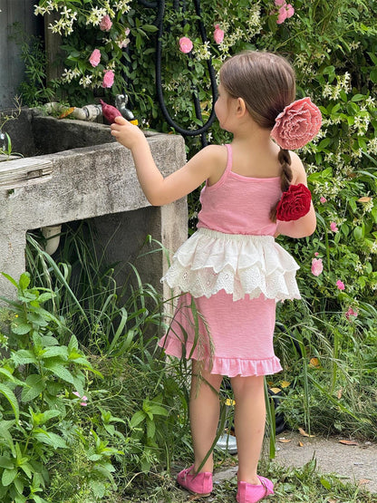 スカート ダブルレースエプロンスカート【mh0009888】