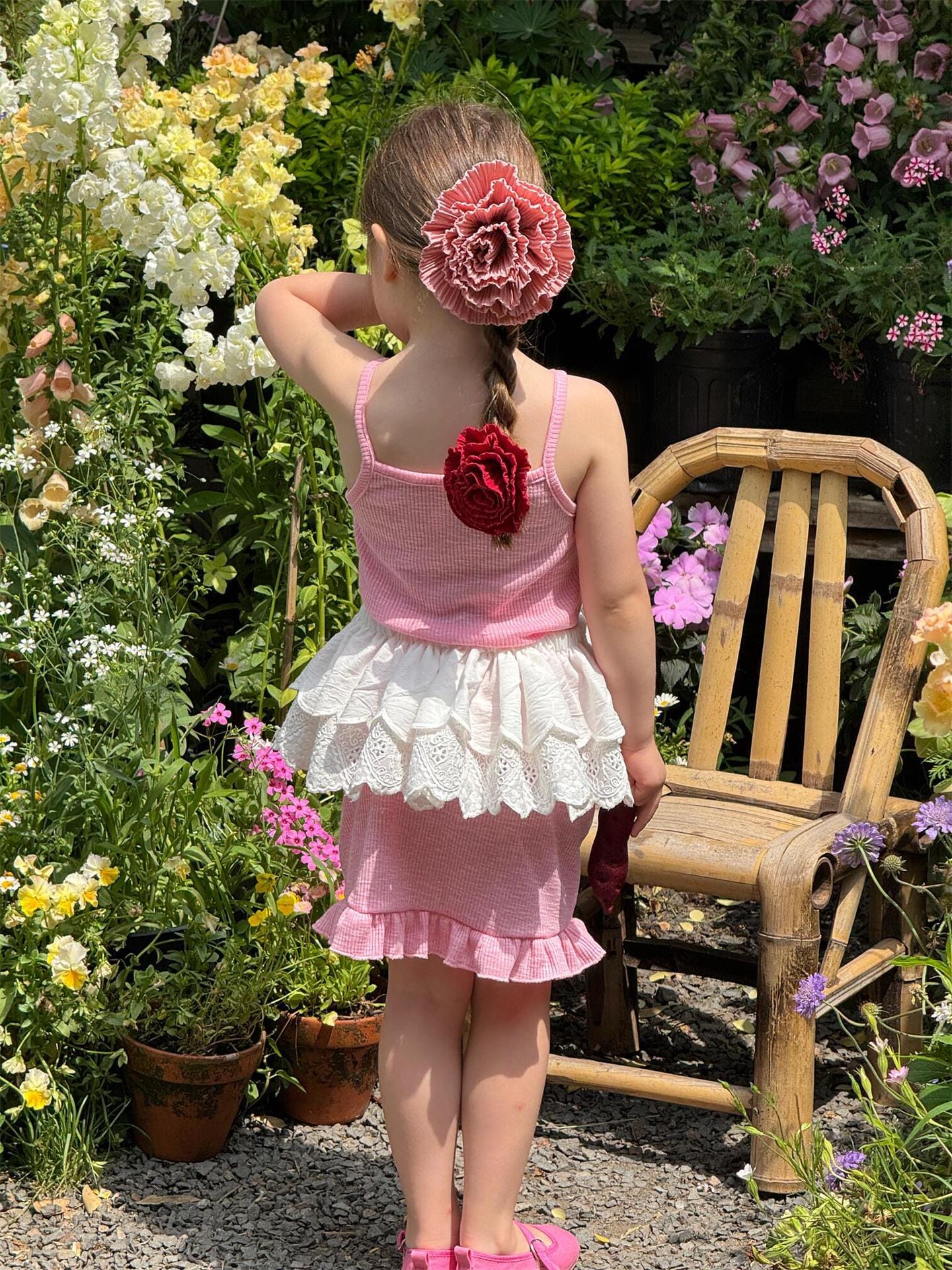 スカート ダブルレースエプロンスカート【mh0009888】