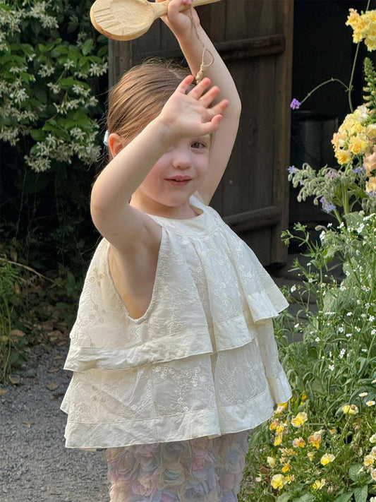 タンクトップ・キャミソール・ノースリーブトップス ノースリーブフリルレースホルターネックブラウス【mh0009892】