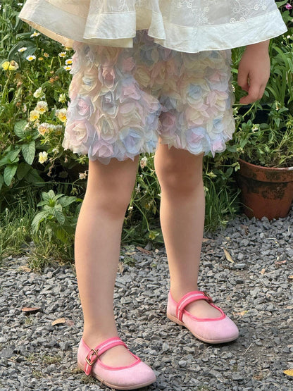 ハーフパンツ・ショートパンツ レインボーローズメッシュショートパンツ【mh0009893】