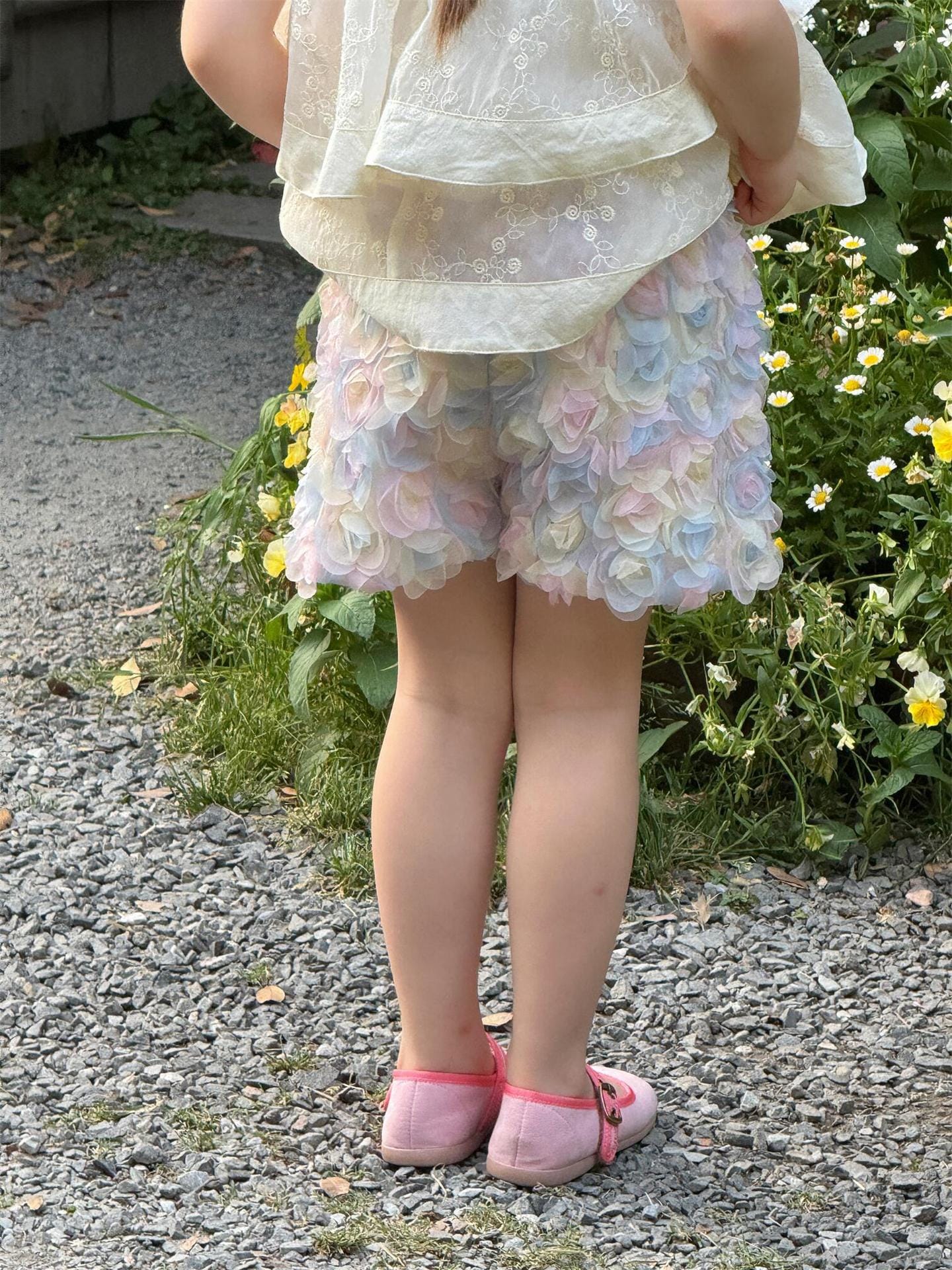 ハーフパンツ・ショートパンツ レインボーローズメッシュショートパンツ【mh0009893】