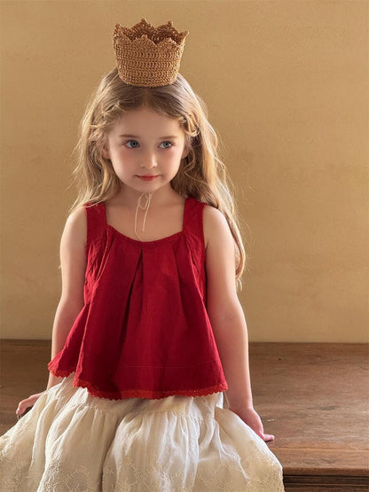 タンクトップ・キャミソール・ノースリーブトップス 裾レースタックノースリーブブラウス【mh0010234】