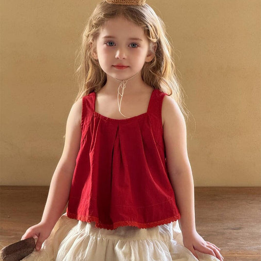 タンクトップ・キャミソール・ノースリーブトップス 裾レースタックノースリーブブラウス【mh0010234】