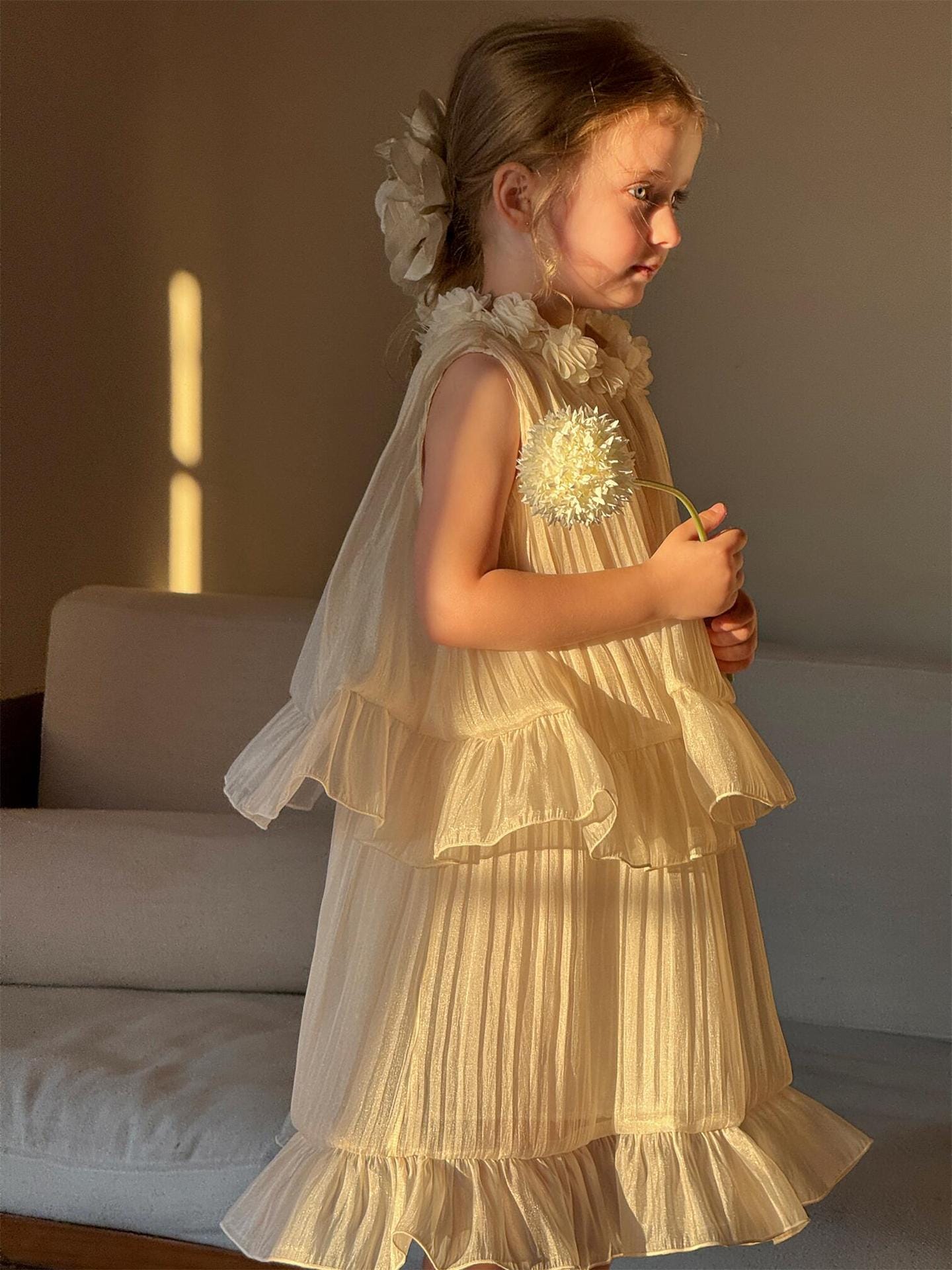 ノースリーブワンピース クラッシュメッシュフェアリードレス【mh0010235】