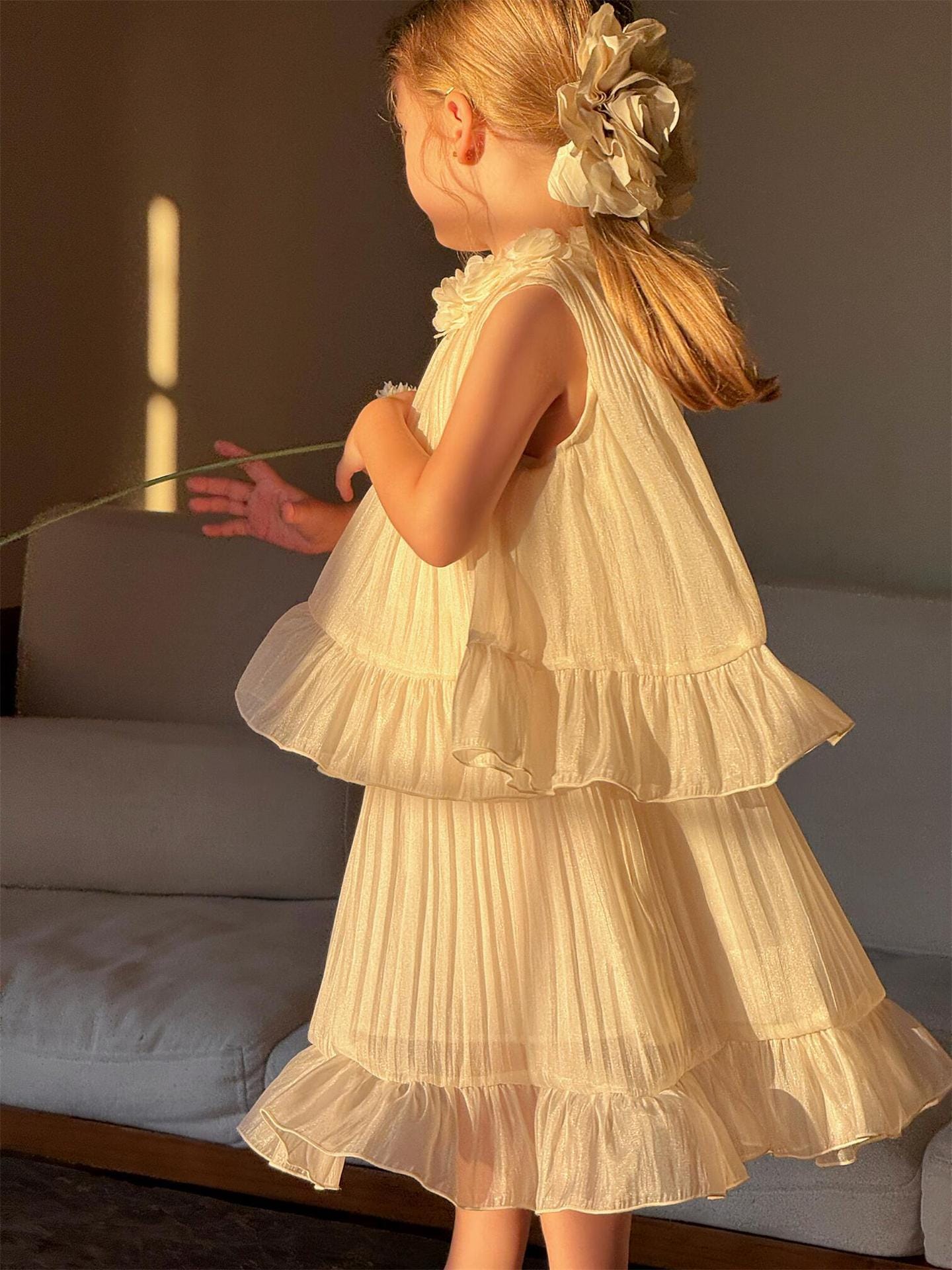 ノースリーブワンピース クラッシュメッシュフェアリードレス【mh0010235】