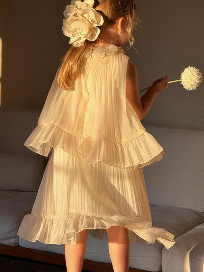 ノースリーブワンピース クラッシュメッシュフェアリードレス【mh0010235】