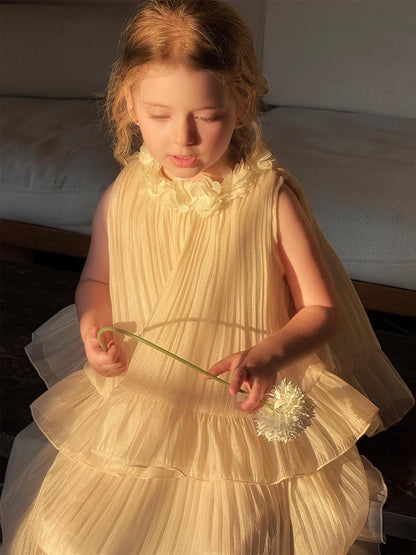 ノースリーブワンピース クラッシュメッシュフェアリードレス【mh0010235】