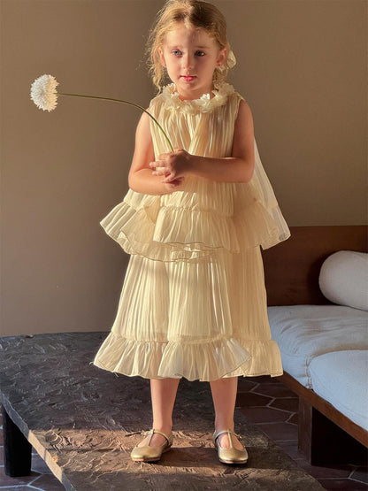 ノースリーブワンピース クラッシュメッシュフェアリードレス【mh0010235】