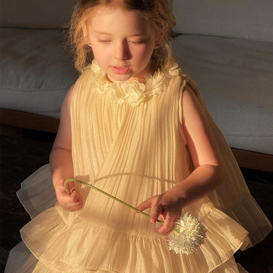 ノースリーブワンピース クラッシュメッシュフェアリードレス【mh0010235】