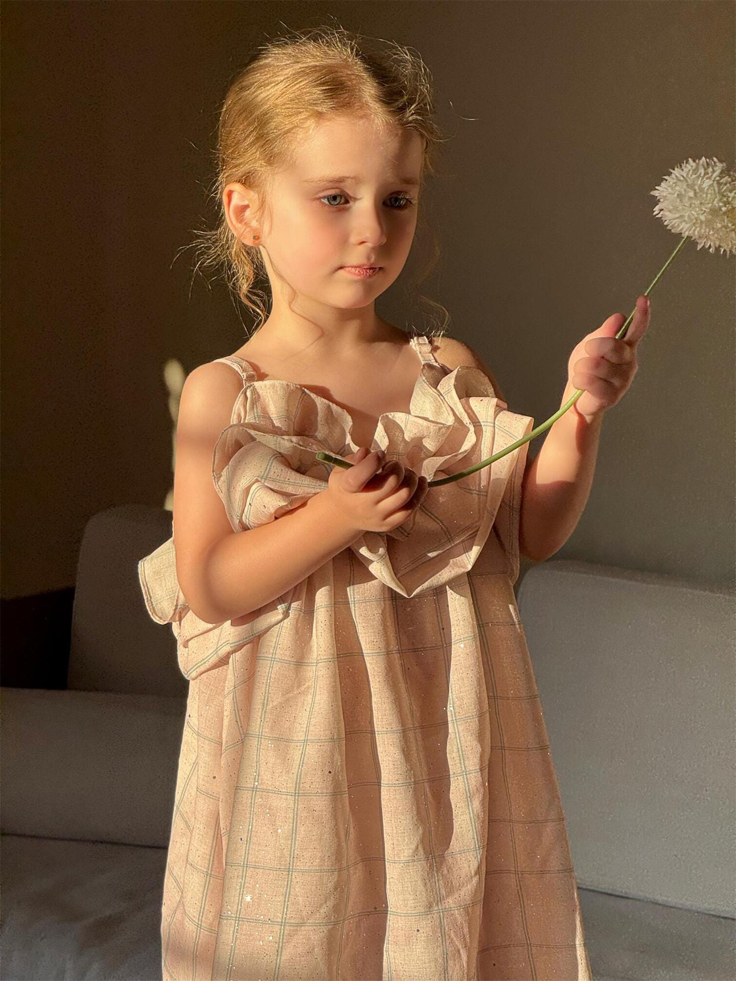 ノースリーブワンピース チェックバッドキャミソールサンドレスワンピース【mh0010236】