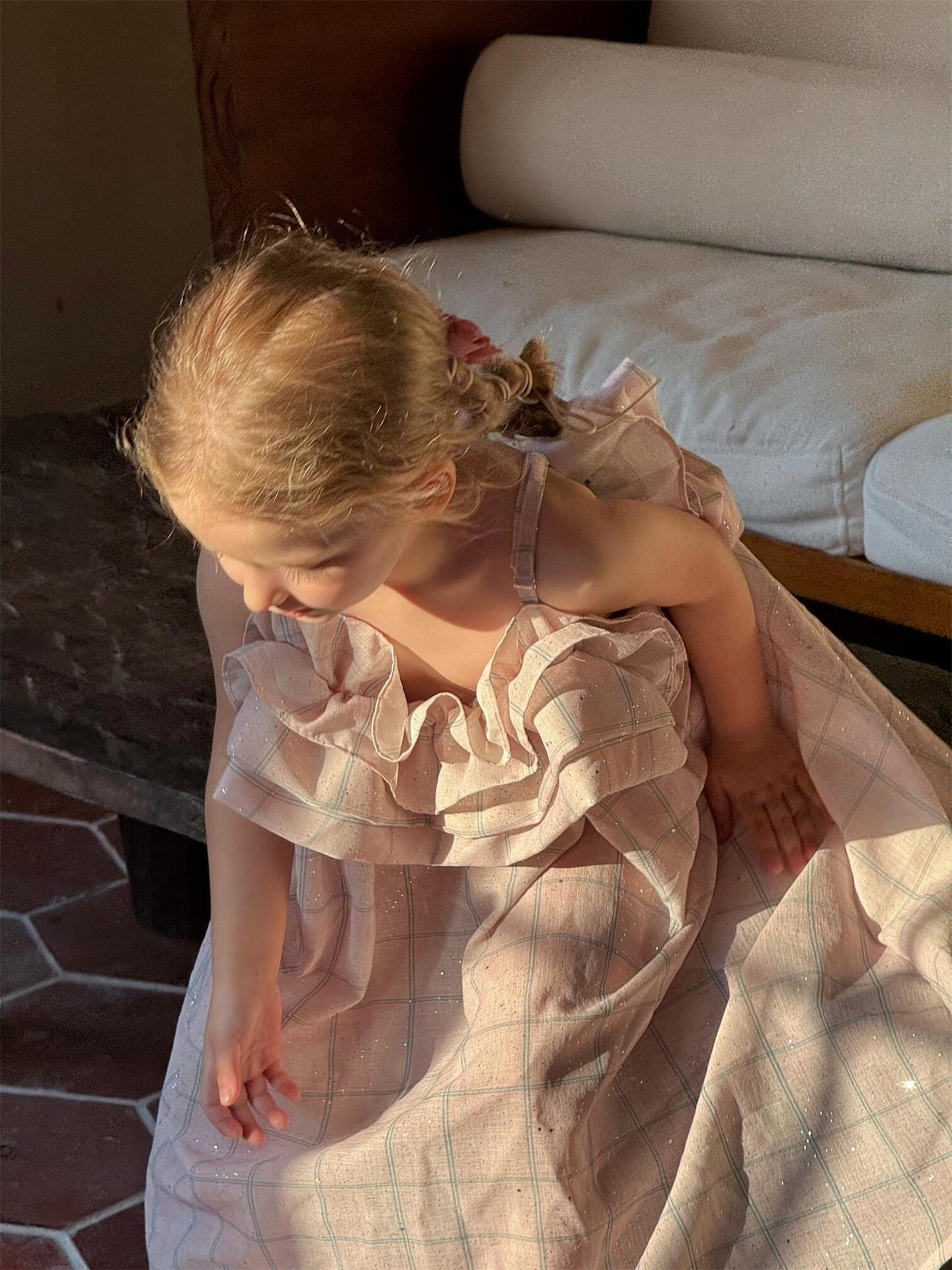 ノースリーブワンピース チェックバッドキャミソールサンドレスワンピース【mh0010236】