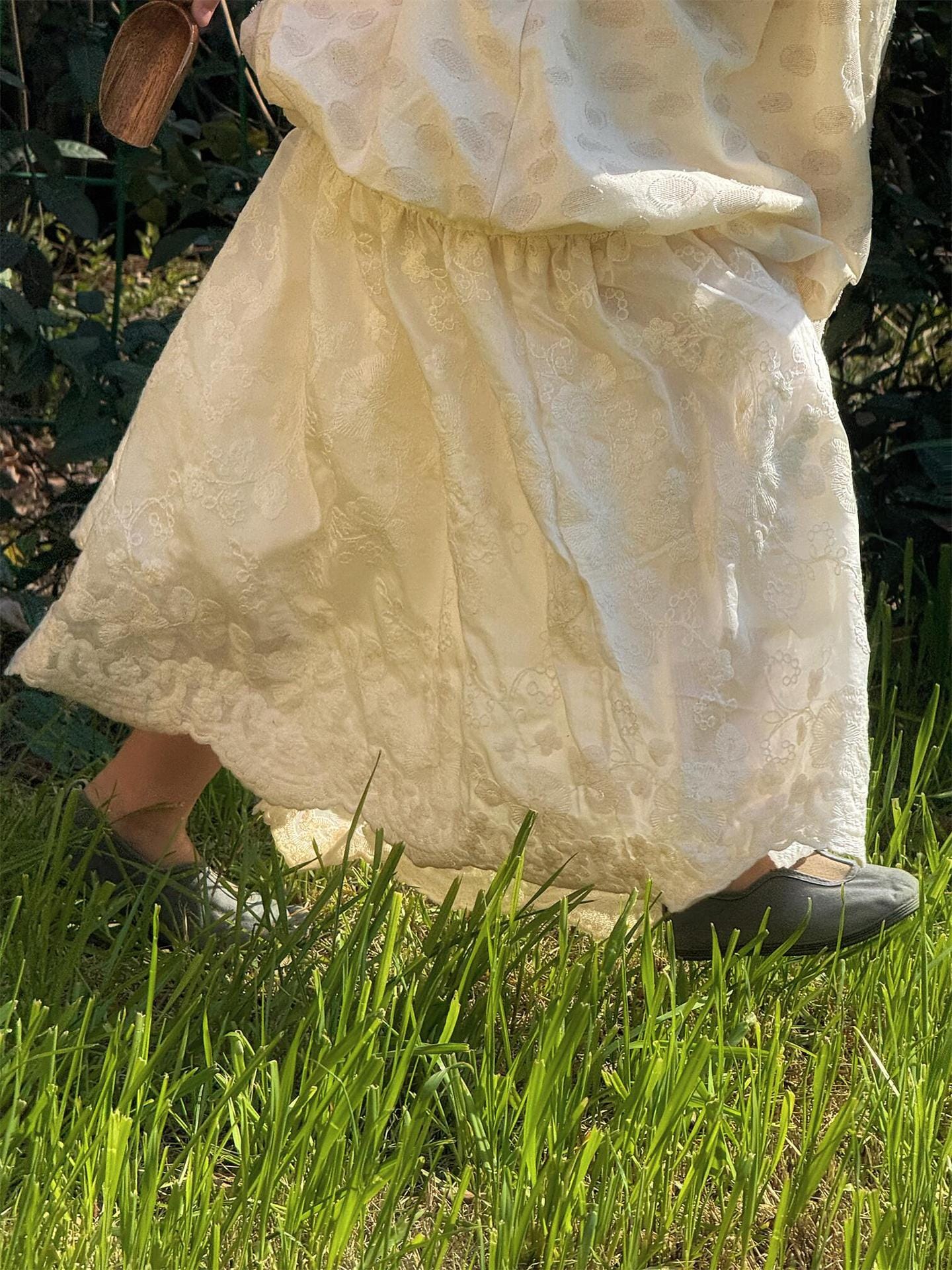 スカート 刺繍レースガーリースカート【mh0010240】