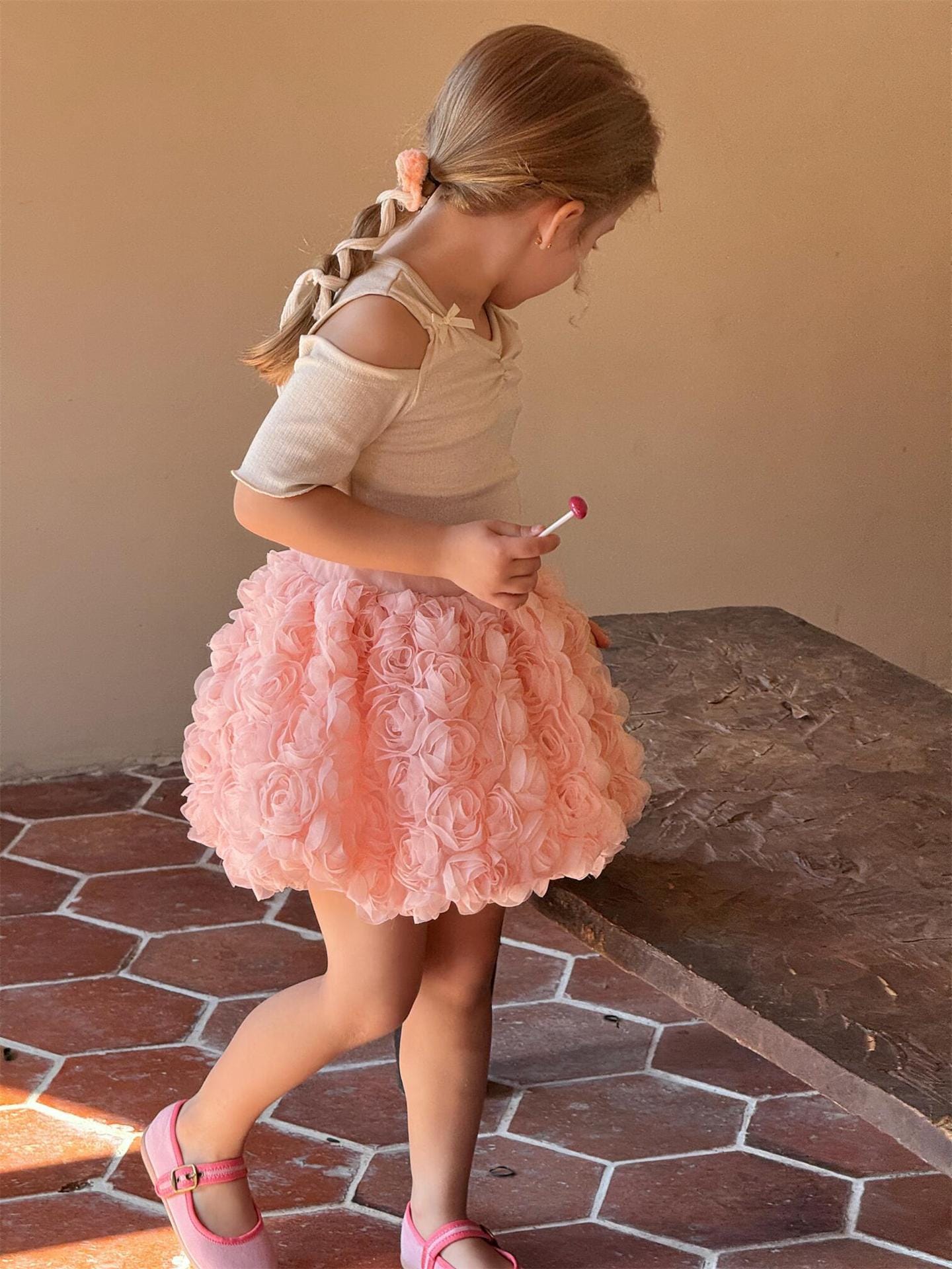 スカート ローズフラワーミニスカート【mh0010242】