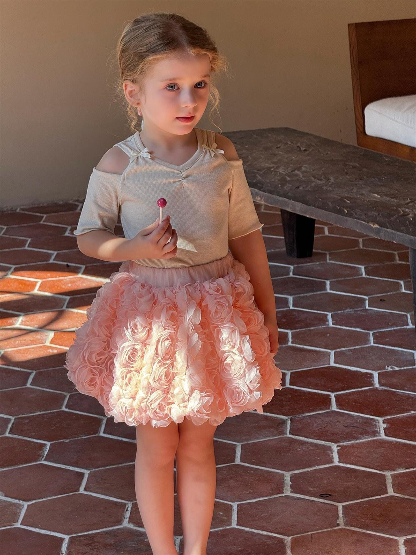 スカート ローズフラワーミニスカート【mh0010242】