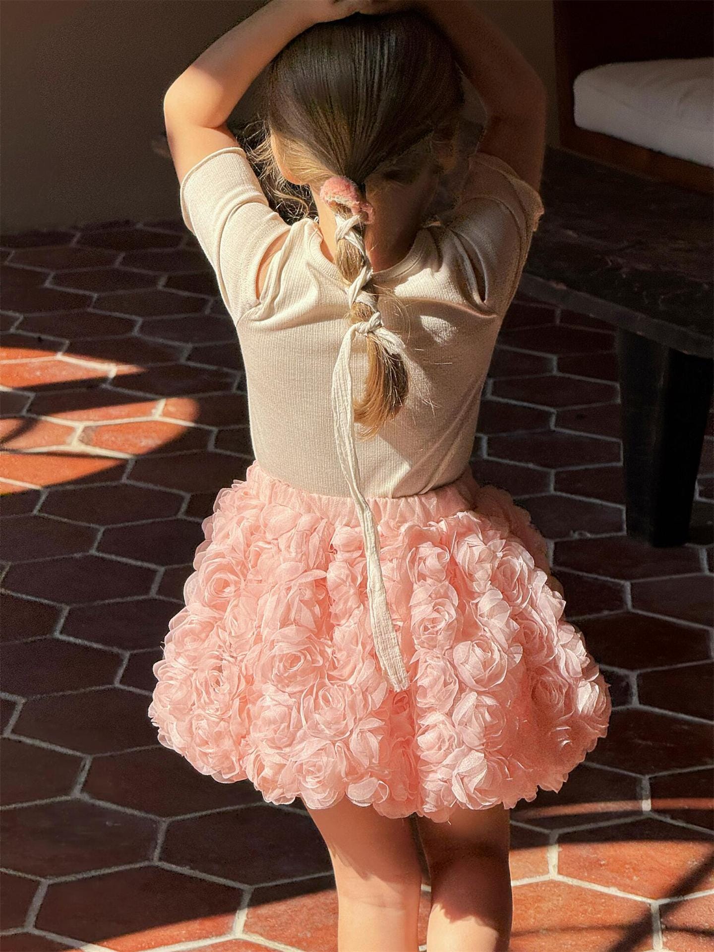 スカート ローズフラワーミニスカート【mh0010242】