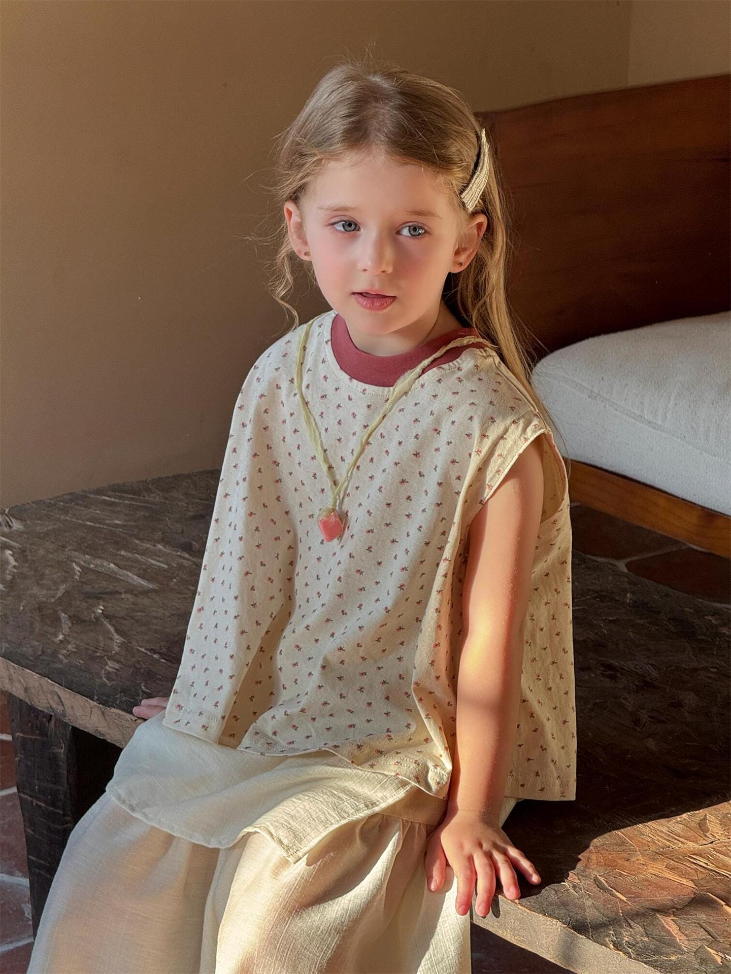 タンクトップ・キャミソール・ノースリーブトップス 花柄プリントノースリーブブラウス【mh0010244】