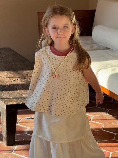 タンクトップ・キャミソール・ノースリーブトップス 花柄プリントノースリーブブラウス【mh0010244】