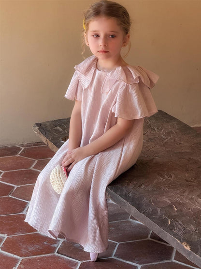 半袖ワンピース ダブルフライングスリーブドレスワンピース【mh0010248】